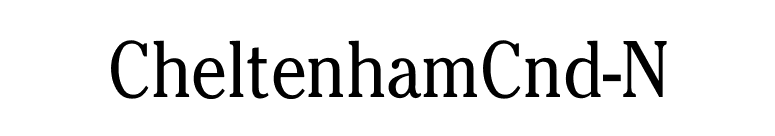 CheltenhamCnd-N font preview