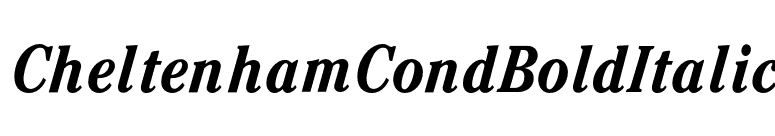CheltenhamCondBoldItalic font preview