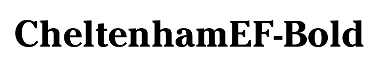 CheltenhamEF-Bold font preview