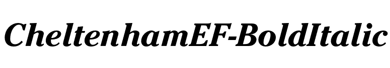 CheltenhamEF-BoldItalic font preview