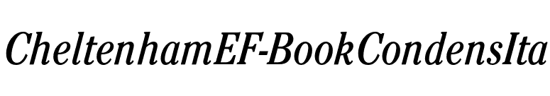 CheltenhamEF-BookCondensIta font preview