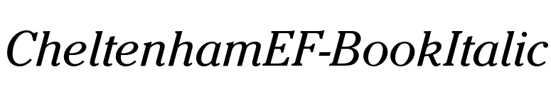 CheltenhamEF-BookItalic font preview