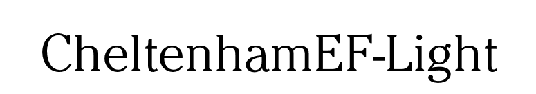 CheltenhamEF-Light font preview