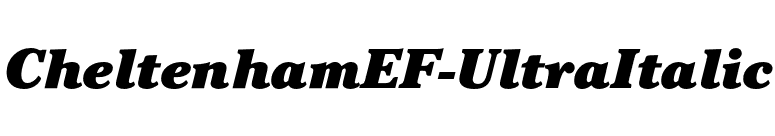 CheltenhamEF-UltraItalic font preview