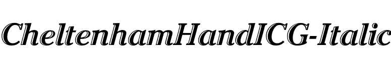 CheltenhamHandICG-Italic font preview