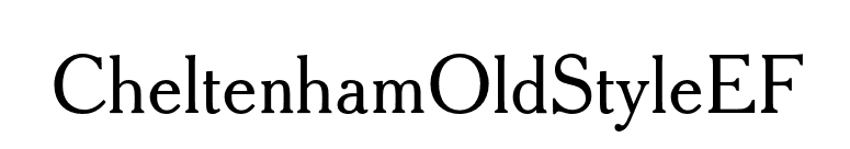 CheltenhamOldStyleEF font preview