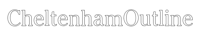 CheltenhamOutline font preview