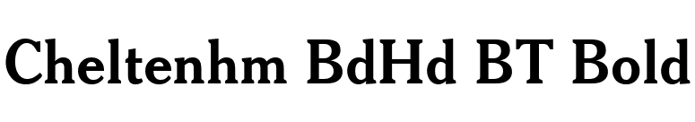 Cheltenhm BdHd BT Bold font preview