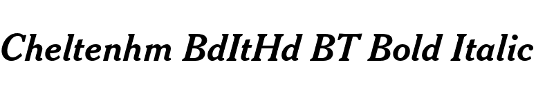 Cheltenhm BdItHd BT Bold Italic font preview