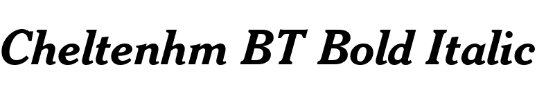Cheltenhm BT Bold Italic font preview
