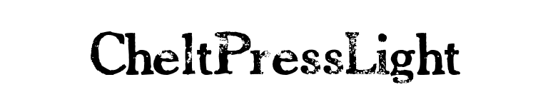 CheltPressLight font preview