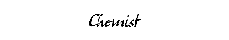 Chemist font preview