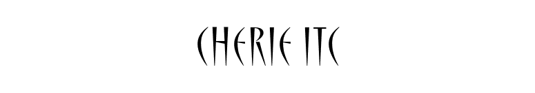 Cherie ITC font preview