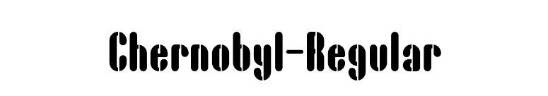 Chernobyl-Regular font preview