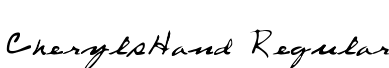 CherylsHand Regular font preview