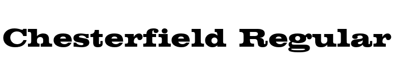 Chesterfield Regular font preview