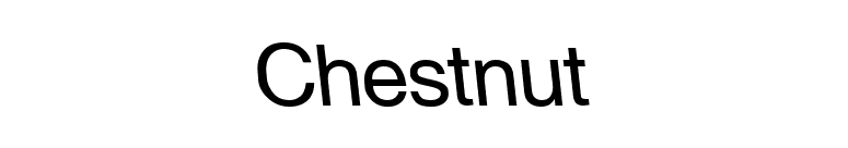 Chestnut font preview