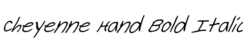 Cheyenne Hand Bold Italic font preview