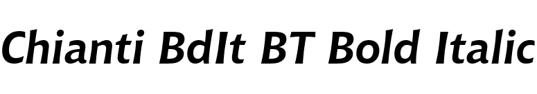 Chianti BdIt BT Bold Italic font preview