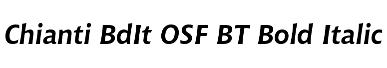 Chianti BdIt OSF BT Bold Italic font preview