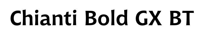 Chianti Bold GX BT font preview