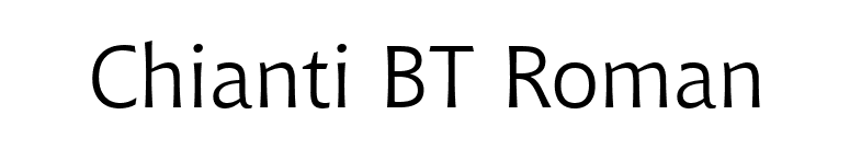 Chianti BT Roman font preview