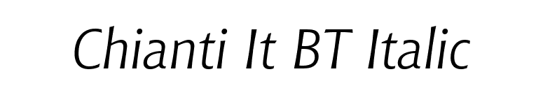 Chianti It BT Italic font preview