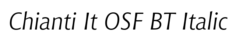 Chianti It OSF BT Italic font preview