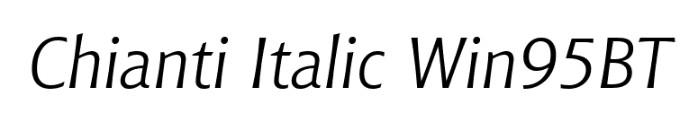 Chianti Italic Win95BT font preview