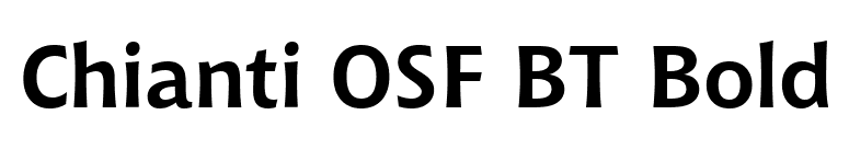 Chianti OSF BT Bold font preview