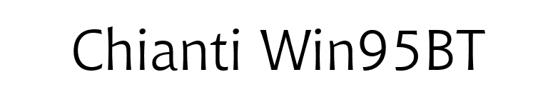 Chianti Win95BT font preview