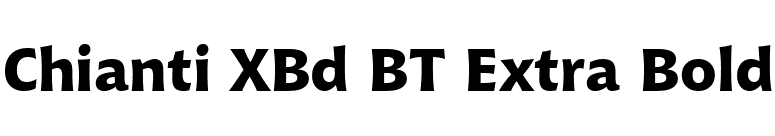 Chianti XBd BT Extra Bold font preview