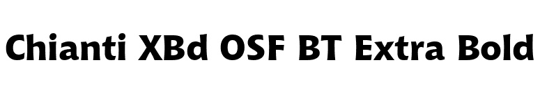 Chianti XBd OSF BT Extra Bold font preview