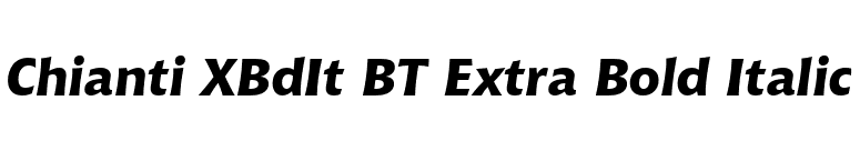 Chianti XBdIt BT Extra Bold Italic font preview