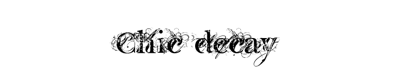 Chic decay font preview
