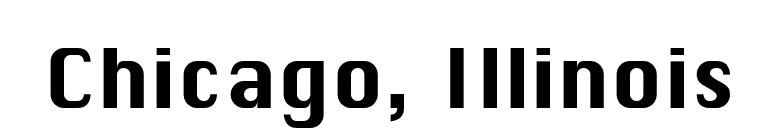 Chicago, Illinois font preview