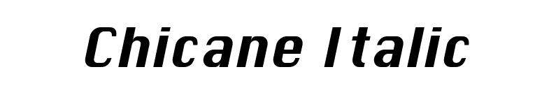Chicane Italic font preview