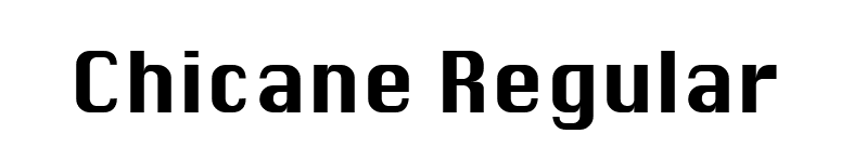 Chicane Regular font preview