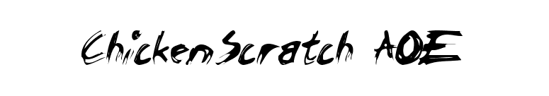 ChickenScratch AOE font preview