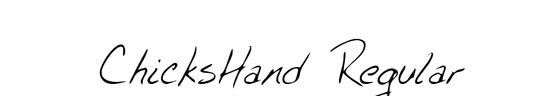 ChicksHand Regular font preview
