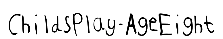 ChildsPlay-AgeEight font preview