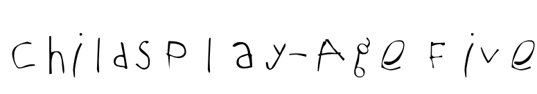 ChildsPlay-AgeFive font preview