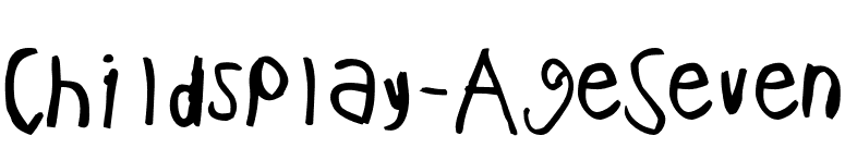 ChildsPlay-AgeSeven font preview