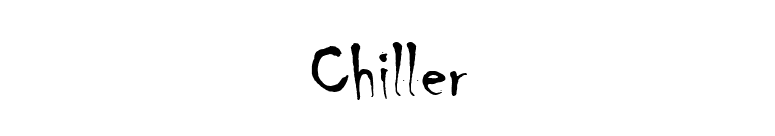 Chiller font preview