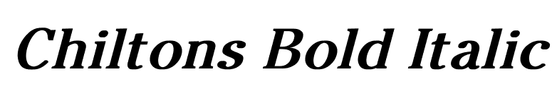 Chiltons Bold Italic font preview
