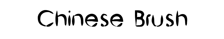 Chinese Brush font preview