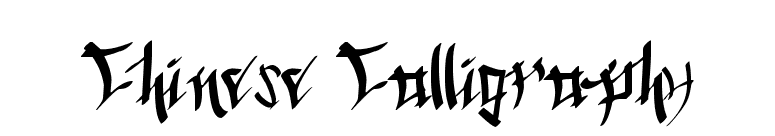 Chinese Calligraphy font preview