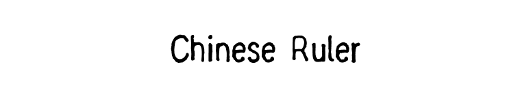 Chinese Ruler font preview