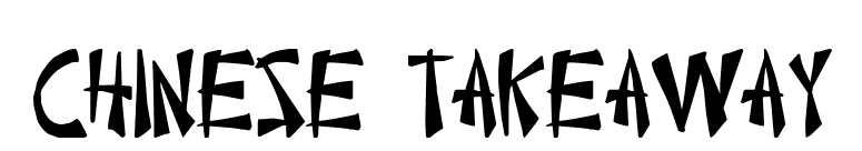 Chinese Takeaway font preview