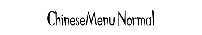 ChineseMenu Normal font preview